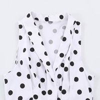TAOP&ZA Nouvelle Robe d'été élégante décontractée pour femme, col en V, sans manches, à pois, avec ceinture 7624423