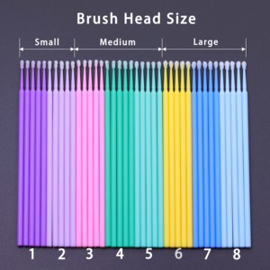 Diş Microbrush kirpik uygulayıcısı pamuklu çubuk kozmetik 100 Pcs mikro fırça - Product Image 2