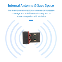 Tarjeta de Red WiFi USB2.0, Receptor Transmisor de 300M, Señal Inalámbrica Externa para Portátil, Tarjeta de Red Inalámbrica RTL8188 de Tamaño Pequeño