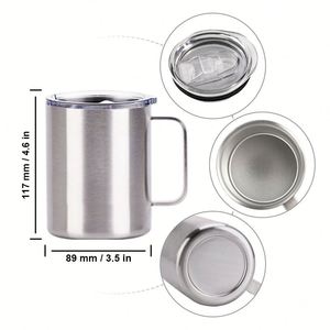 12oz 14oz 16oz 24oz Double Wall <b>Insulated</b> Vacuum Stainless Steel Powder Coated Travel Coffee Camp <b>Mug</b> <b>With</b> <b>Handle</b> - Product Image 2