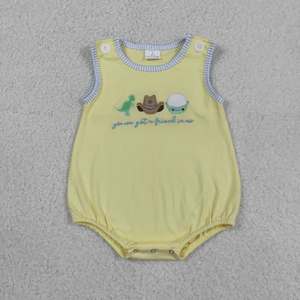 Ensemble de vêtements décontractés d'été pour bébé avec broderie assortie pour frères et sœurs, style « Tu as un ami en moi » - Product Image 4