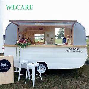 Wecare נייד קפה אוטומטיות רחוב קרוואן נייד בר נגרר מזון משאית עם מלא מטבח