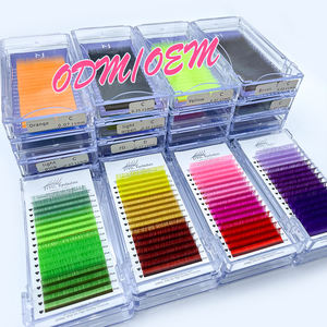 JOMAY, nuevo diseño, venta al por mayor, Etiqueta Privada, holográfico Individual oropel, pestañas de hadas brillantes 0,05 0,07, extensión de pestañas coloridas - Product Image 6