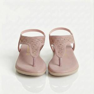 Eleganti e Comodi <span class=keywords><strong>Sandali</strong></span> da Donna Rosa con Cinturino a T e Motivo Floreale <span class=keywords><strong>per</strong></span> Passeggiate Vacanze e Spiaggia - Product Image 6