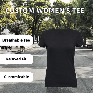 Camiseta de Verano de Manga Corta para Mujer, Informal, Transpirable, de Alta Calidad, Totalmente Personalizable, a la Moda, al por Mayor - Product Image 2