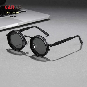 Gafas <span class=keywords><strong>de</strong></span> <span class=keywords><strong>Sol</strong></span> Polarizadas Redondas <span class=keywords><strong>de</strong></span> Venta Caliente, Material Metálico, Bisagras Metálicas, <span class=keywords><strong>Filtro</strong></span> ND, 9 Ajustes, Logotipo Personalizado, Venta al por Mayor, OEM, B2B - Product Image 1