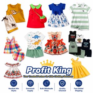 <b>Mixed</b> Kids Summer Clothing Sets Cotton Two Piece Outfits Boys Girls Toddler Wholesale Factory Clearance Stock - Product Image 4