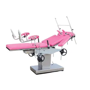 Hospital multi-function manual hydraulic obstetric table maternity bed baby delivery gynecological operating table