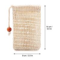 Sac exfoliant pour savon à motif ramie naturelle avec cordon de serrage, 2023 fait à la main, logo personnalisé, pour la douche