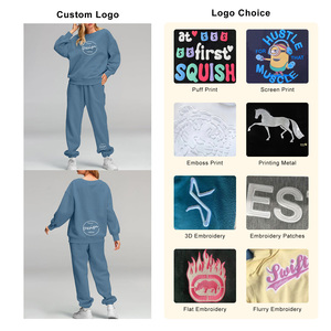 เซ็ตชุดวอร์มผ้าคอตตอนสำหรับผู้หญิงดีไซน์แบบกำหนดเองได้ - Product Image 2