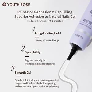 Youth Rose <strong>Rhinestones</strong> Glue Gap Filling Gel Super Strong Adhesive Clear Tube <strong>Stick</strong> Diamond Gem <strong>on</strong> Gel <strong>Rhinestones</strong> Glue for Nails - Product Image 3