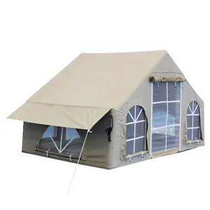 뜨거운 판매 여분의 대형 공기 텐트 공기 펌프 야외 코튼 화이트 캐빈 풍선 캠핑 텐트