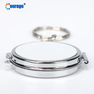 <span class=keywords><strong>M</strong></span>-10 küçük cep süblimasyon anahtarlık kompakt ayna makyaj aynası özel Logo boş - Product Image 5