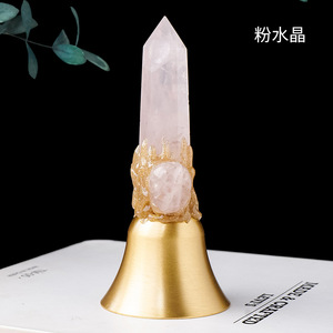 Prisme en cristal hexagonal à terminaison unique naturel sorcière cloche magique bricolage créatif Halloween sorcellerie accessoire en gros - Product Image 6