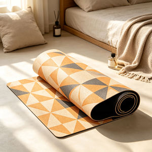 Tapis de yoga en liège naturel avec logo imprimé, 3 mm et 2 mm, pliable, biodégradable, <span class=keywords><strong>Vitality</strong></span> Cork Yoga <span class=keywords><strong>Mat</strong></span> - Product Image 3