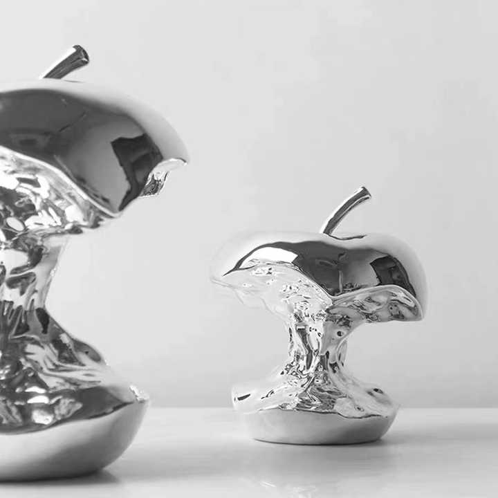 Modern Art Abstract Resin Plating Apple Crafts Christmas Gift ...