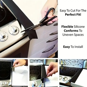 Silicone Stove <b>Gap</b> Cover Kitchen Counter <b>Gap</b> Sealing Strip Anti-oil Leakage <b>Gap</b> Filler for Stove Countertop - Product Image 2