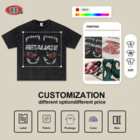 Qualité supérieure 100% coton lavage à l'acide t-shirts pour hommes haut GSM surdimensionné Hip Hop Style idéal pour Unique en détresse T-shirt