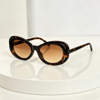 Meilleures ventes - Lunettes de soleil polarisées à monture intégrale de luxe, design carré Y2K, verres HD dégradés, anti-reflet AR, UV 400, mode or PC