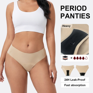 Mutande Mestruali Riutilizzabili OEM ODM, Assorbenti a 4 Strati, <span class=keywords><strong>Taglie</strong></span> dalla XS alla 6XL, Traspiranti e Senza Cuciture per Donne - Product Image 1