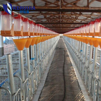 Ligne d'alimentation automatique pour truies porcines Systèmes d'alimentation pour porcherie avec silo d'alimentation