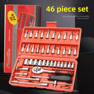Juego de llaves de vaso de reparación de automóviles Xiaofei de 46 piezas, caja de destornilladores de Llave de trinquete 1/4, garantía de 1 año para hardware doméstico OEM - Product Image 1
