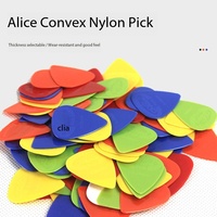 Púas de Nailon Multicolor Duraderas, Mate, Sin Recubrimiento, para Guitarra Eléctrica y Otros Instrumentos de Cuerda, 100 Piezas