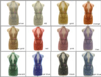 WDP-395 Applique en strass de verre personnalisée pour filles, 10 couleurs, collection 2022, corsage noir pour robes – Création de mode