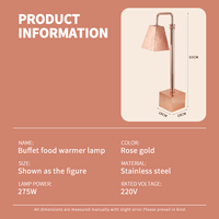 WINNERS-Lampe chauffante indépendante pour comptoir de mariage, buffet, lumière chaude, infrarouge, 275W, pour les fêtes