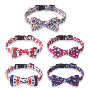 Elegante <span class=keywords><strong>Collar</strong></span> para perros y gatos Serie de la bandera americana Día DE LA INDEPENDENCIA <span class=keywords><strong>Collar</strong></span> para mascotas Hebilla de plástico <span class=keywords><strong>Collar</strong></span> para perros - Product Image 1