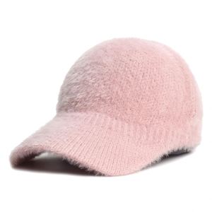 Casquette de baseball tricotée pour l'automne et l'hiver - Casquette de baseball décontractée chaude et moelleuse de couleur unie - Product Image 3