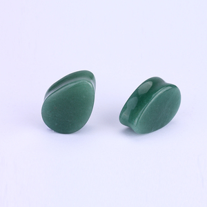 En <span class=keywords><strong>gros</strong></span> Pierre Naturelle Aventurine Verte Oreille L'expansion <span class=keywords><strong>Carlin</strong></span> Piercing Bijoux De Corps - Product Image 1