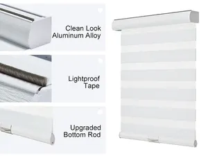 사용자 정의 크기 전동 고품질 맞춤형 미니 얼룩말 블라인드, 소매 업체용 야간 얼룩말 롤러 블라인드