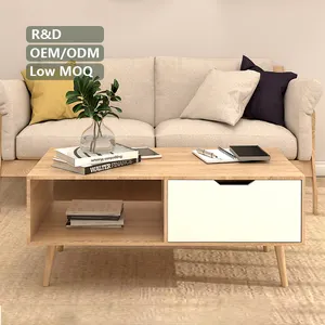 Cheap Price Supply Tea Side Table Transforming Nordic Coffee Table With Drawer