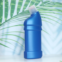MAYSURE-Bouteilles de détergent en plastique bleu HDPE de 500ml avec bouchon à vis en plastique