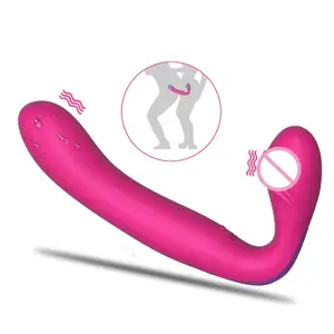 रिचार्जेबल चिकित्सा सिलिकॉन strapless पट्टा पर डबल dildo के थरथानेवाला सेक्स खिलौना के लिए समलैंगिक महिला उत्पाद महिलाओं