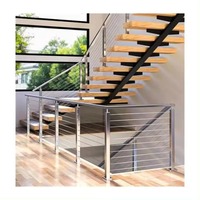 Rampe en câble métallique flexible en laiton pour balcons, rampes d'escalier, garde-corps en câble en acier inoxydable pour applications extérieures et villas