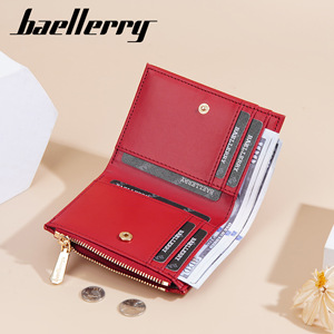 กระเป๋าสตางค์ผู้หญิง Baellerry แบบสั้น สีชมพู ขนาด 4 นิ้ว พร้อมซิปใส่เหรียญ แฟชั่นสำหรับใช้ในชีวิตประจำวัน - Product Image 3