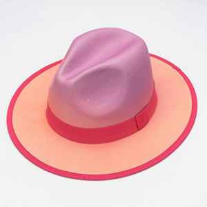 Chapeau de couleur dégradé européen et américain unisexe New Double Felt Street Trend Custom Adult Panama Hats - Product Image 6