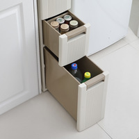 Boîtes à outils peu encombrantes et tiroirs de rangement Tiroir de coffre en plastique Armoire de rangement à coutures minces avec roues