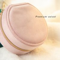 Großhandel Fabrikpreis Weihnachten Reise Kleine Blaue Rosa Grüne Samt-Schmuckbox Etui mit Reißverschluss Multifunktional Anpassbar