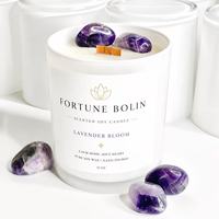 Vente en gros de bougies artisanales en cire de soja, parfumées, de luxe, à étiquette privée, pour la décoration de la maison, parfumées