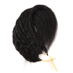 Fournisseur chaud <span class=keywords><strong>Extensions</strong></span> de cheveux humains au crochet avec plumes droites crépues 100g 14 "-26" <span class=keywords><strong>Extensions</strong></span> de cheveux crépus en boucle avec <span class=keywords><strong>micro</strong></span> anneaux réutilisables - Product Image 3