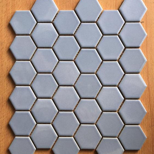 Gạch men mOSAIC hình lục giác màu đen 48x55.4mm, phong cách cổ điển, kháng khuẩn, gạch chịu lửa, ASPINO 6mm, chống trơn, dùng cho khách sạn — ảnh 1