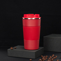 Tasse isotherme de voyage en silicone souple en acier inoxydable, anti-déversement, pratique à boire le lait ou le café, à double paroi, pour le voyage