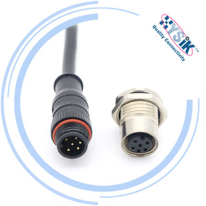 Connecteur métrique étanche moulé M12 à 3, 4, 5, 8, <span class=keywords><strong>12</strong></span>, <span class=keywords><strong>17</strong></span> broches avec capteur de code et actionneur, disponible avec écrou en plastique ou en métal - Product Image 3