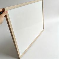 Tableau blanc magnétique mural effaçable à sec, cadre en bois/métal/MDF, personnalisable avec logo (logo personnalisé accepté)