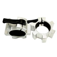 Barre de musculation en alliage d'aluminium OEM, avec grand trou de 50 mm, système de verrouillage rapide pour barre de musculation, dispositif de fixation rapide.