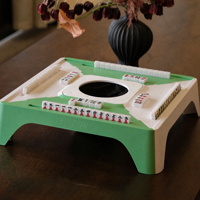 Table de Mahjong Pliante Portable de Luxe Moderne, Mini Machine à Mahjong Écologique, Étanche et Durable pour le Camping, l'Extérieur et la Maison (Poker)