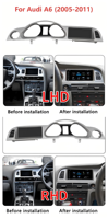 Snapdragon 665/685 untuk Audi A6 (2005-2011) Radio Mobil 8.8 inci, Head Unit Multimedia Nirkabel Android Auto & CarPlay Navigasi GPS